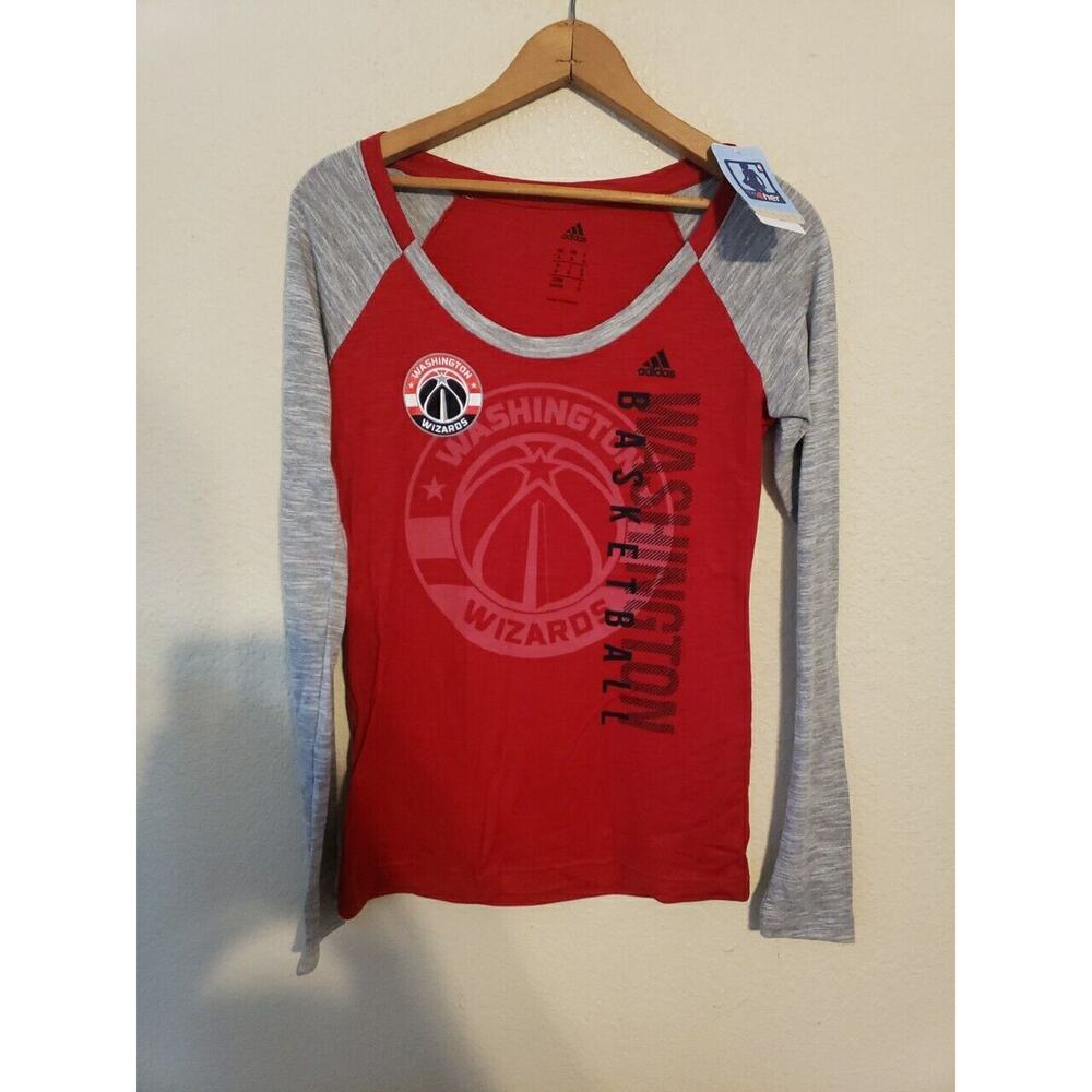 Washington Wizards NBA Small Adidas Pullover Lightweight Sweater Red New Women